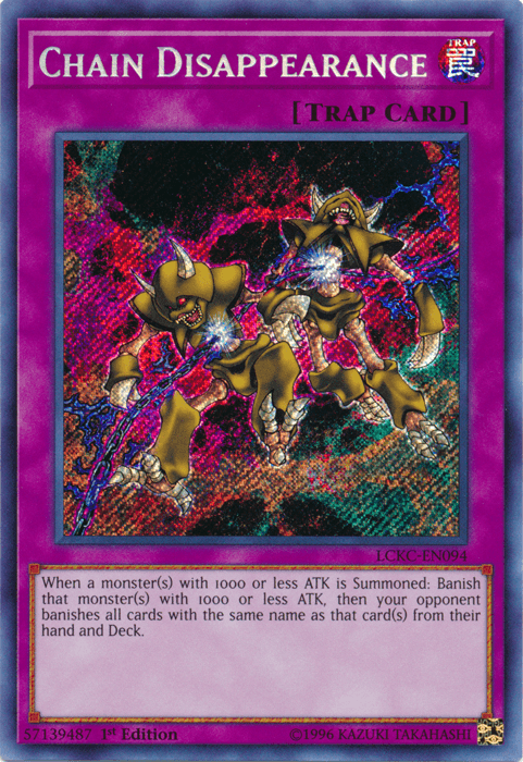 Chain Disappearance [LCKC-EN094] Secret Rare - Doe's Cards