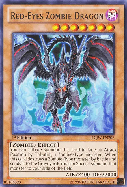 Red-Eyes Zombie Dragon [LCJW-EN206] Rare - Doe's Cards