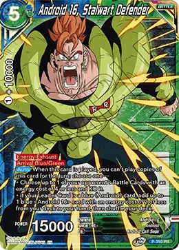 Android 16, Stalwart Defender (Winner Stamped) (P-310_PR) [Tournament Promotion Cards] - Doe's Cards