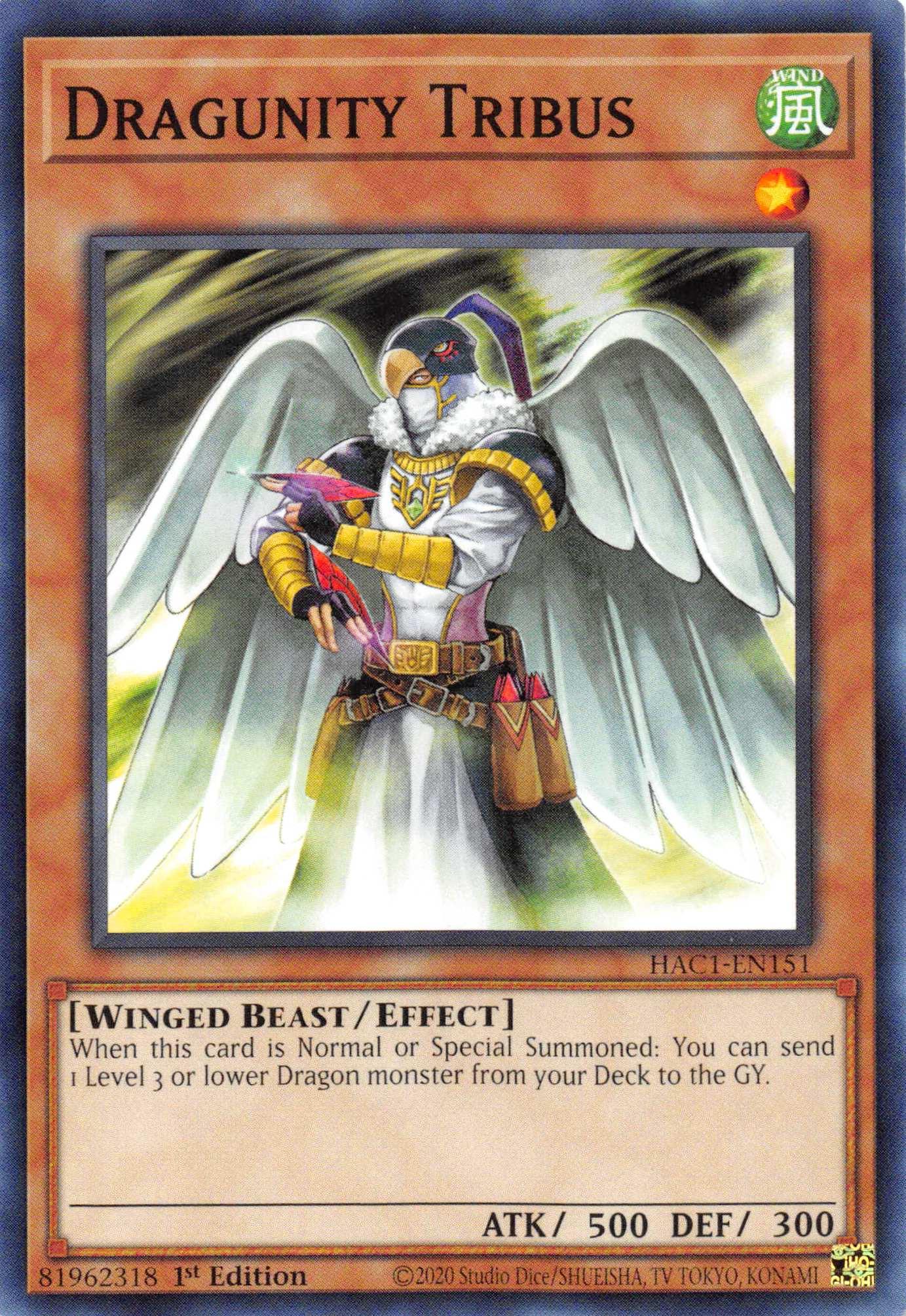 Dragunity Tribus [HAC1-EN151] Common - Doe's Cards