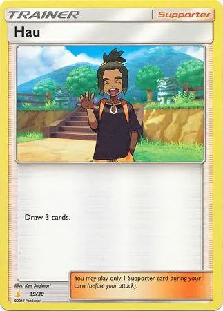 Hau (19/30) [Sun & Moon: Trainer Kit - Lycanroc & Alolan Raichu] - Doe's Cards