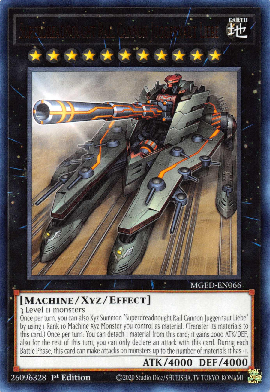 Superdreadnought Rail Cannon Juggernaut Liebe [MGED-EN066] Rare - Doe's Cards