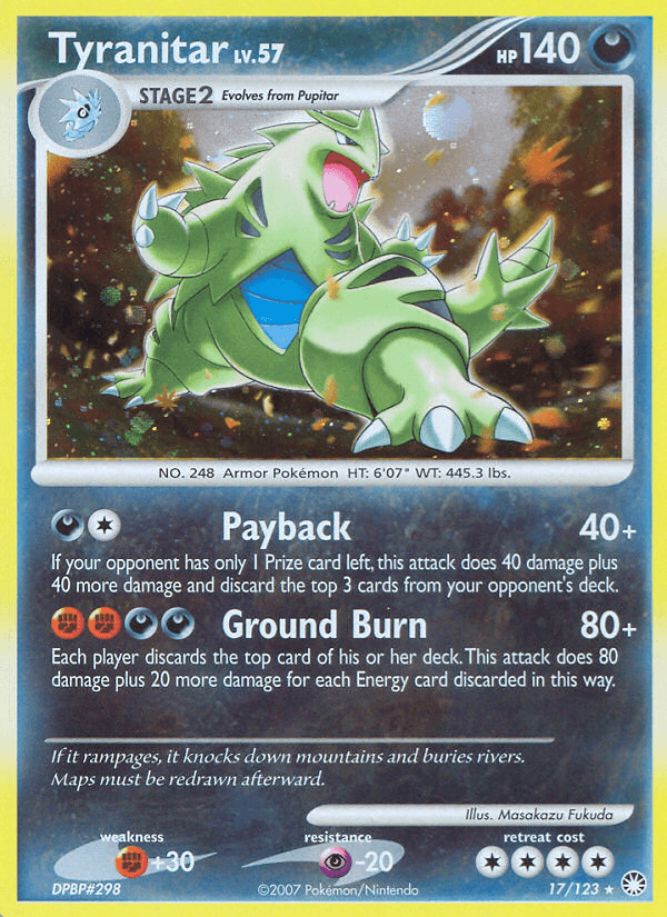 Tyranitar (17/123) [Diamond & Pearl: Mysterious Treasures] - Doe's Cards