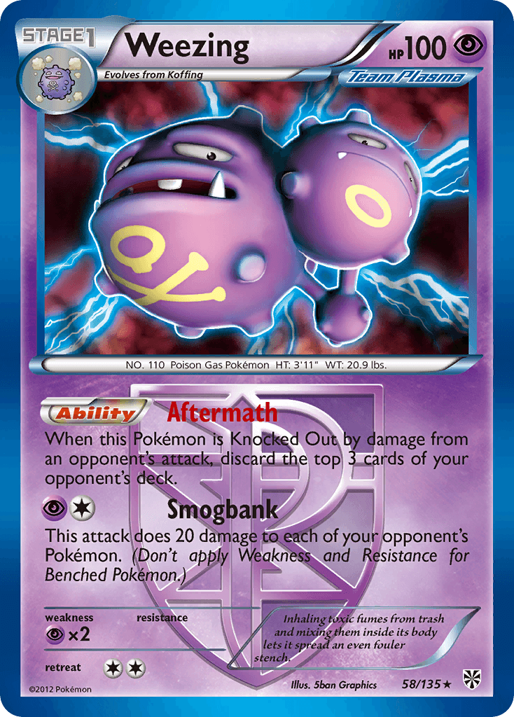 Weezing (58/135) [Black & White: Plasma Storm] - Doe's Cards