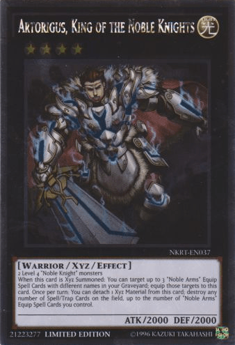 Artorigus, King of the Noble Knights [NKRT-EN037] Platinum Rare - Doe's Cards