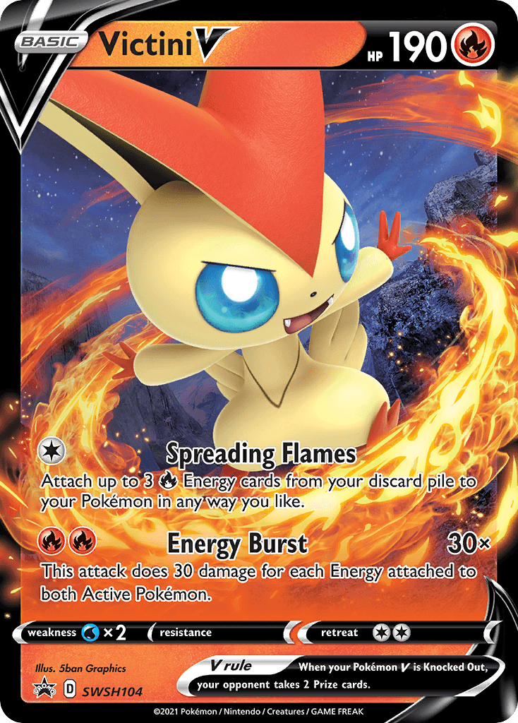 Victini V (SWSH104) [Sword & Shield: Black Star Promos] - Doe's Cards