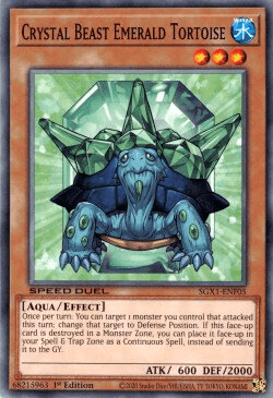 Crystal Beast Emerald Tortoise [SGX1-ENF05] Common - Doe's Cards