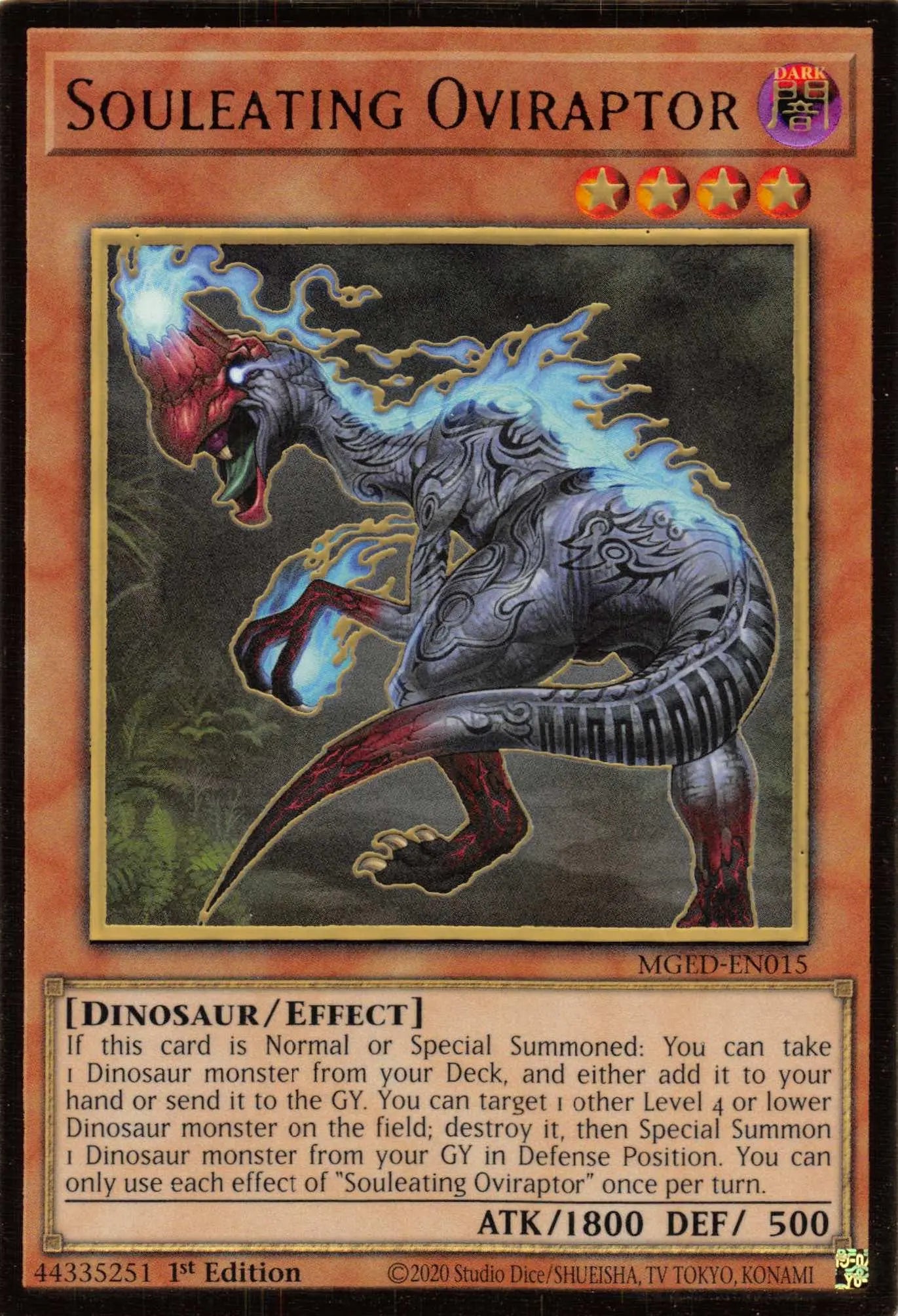 Souleating Oviraptor [MGED-EN015] Gold Rare - Doe's Cards