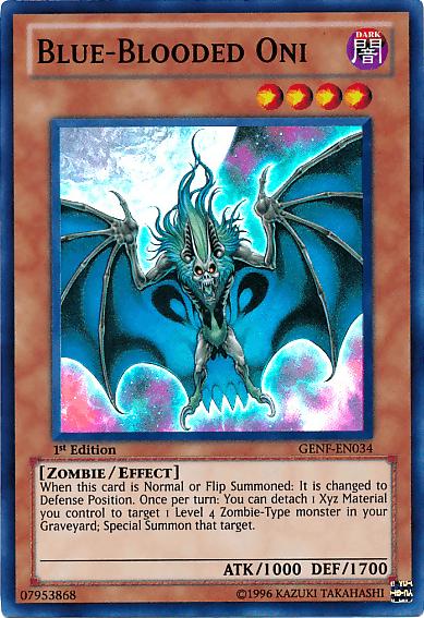 Blue-Blooded Oni [GENF-EN034] Super Rare - Doe's Cards