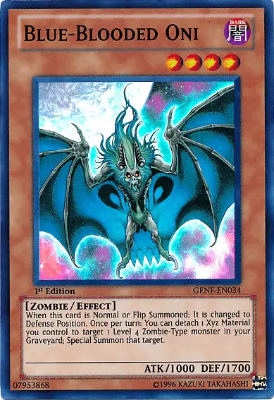 Blue-Blooded Oni [GENF-EN034] Super Rare - Doe's Cards