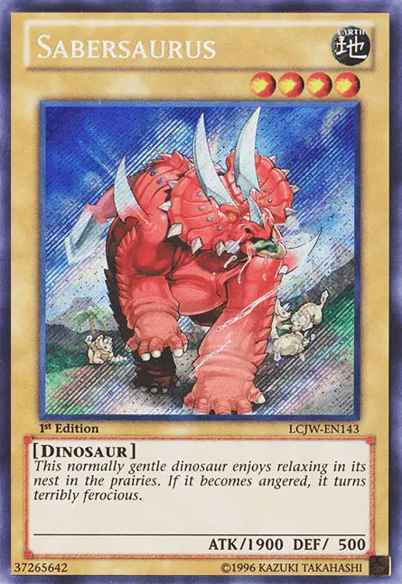 Sabersaurus [LCJW-EN143] Secret Rare - Doe's Cards
