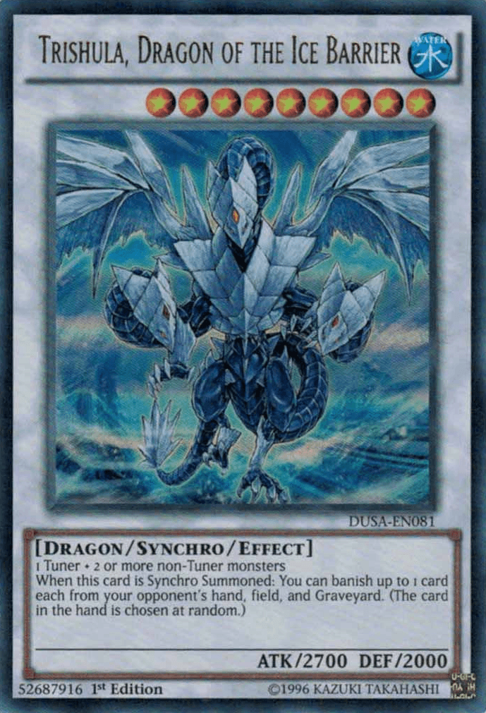 Trishula, Dragon of the Ice Barrier [DUSA-EN081] Ultra Rare - Doe's Cards