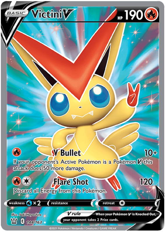 Victini V (144/163) [Sword & Shield: Battle Styles] - Doe's Cards