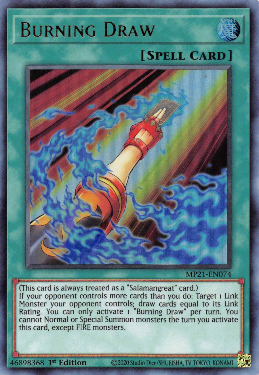 Burning Draw [MP21-EN074] Ultra Rare - Doe's Cards