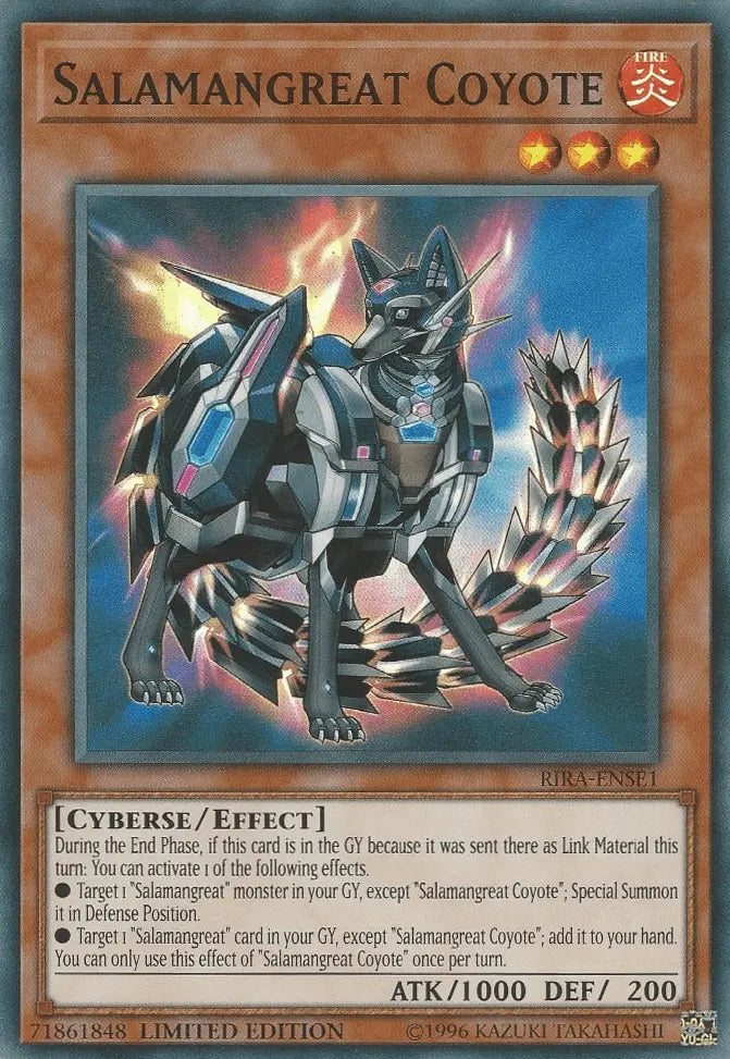Salamangreat Coyote [RIRA-ENSE1] Super Rare - Doe's Cards