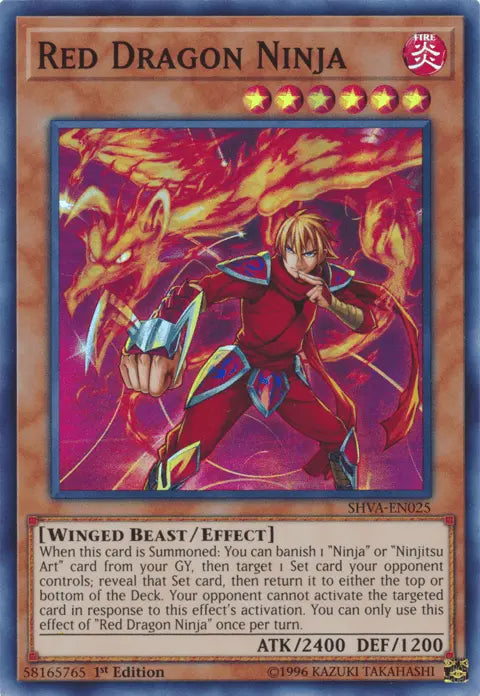 Red Dragon Ninja [SHVA-EN025] Super Rare - Doe's Cards