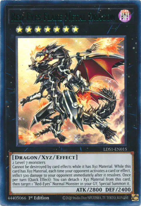 Red-Eyes Flare Metal Dragon (Green) [LDS1-EN015] Ultra Rare - Doe's Cards