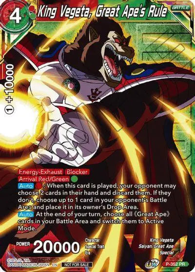 King Vegeta, Great Ape's Rule (Winner Stamped) (P-352) [Tournament Promotion Cards] - Doe's Cards
