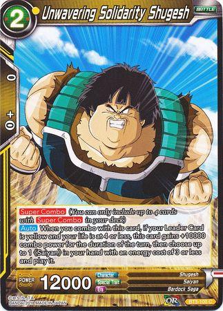 Unwavering Solidarity Shugesh (BT3-100) [Cross Worlds] - Doe's Cards