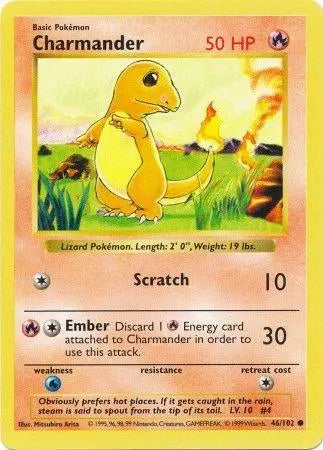Charmander (46/102) [Base Set Shadowless Unlimited] - Doe's Cards