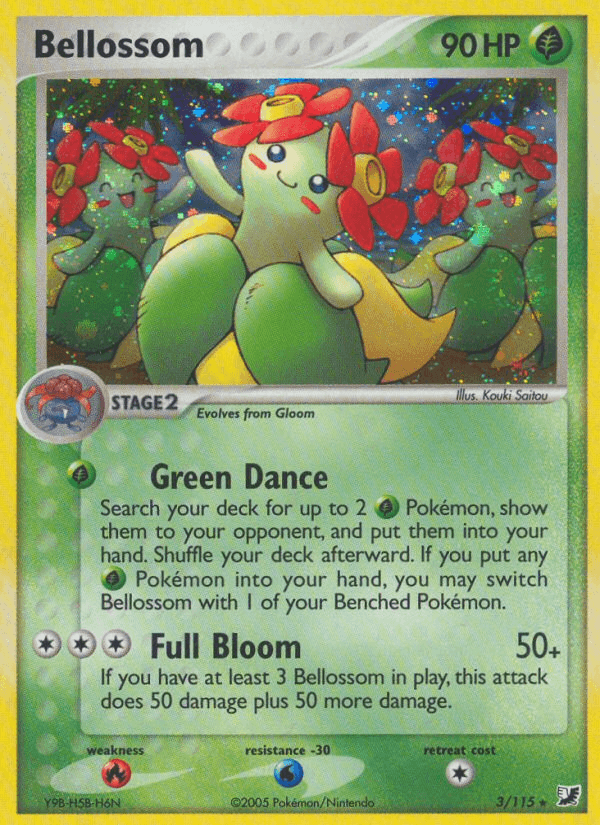 Bellossom (3/115) [EX: Unseen Forces] - Doe's Cards