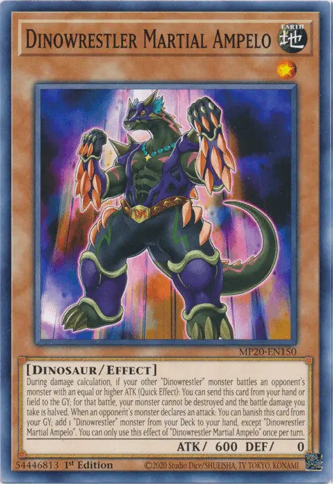 Dinowrestler Martial Ampelo [MP20-EN150] Common - Doe's Cards