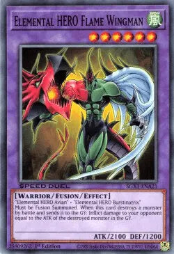 Elemental HERO Flame Wingman [SGX1-ENA21] Common - Doe's Cards