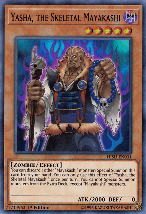 Yasha, the Skeletal Mayakashi [HISU-EN031] Super Rare - Doe's Cards