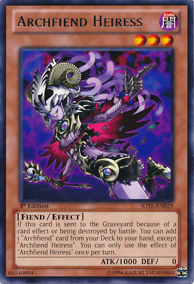 Archfiend Heiress [JOTL-EN029] Rare - Doe's Cards