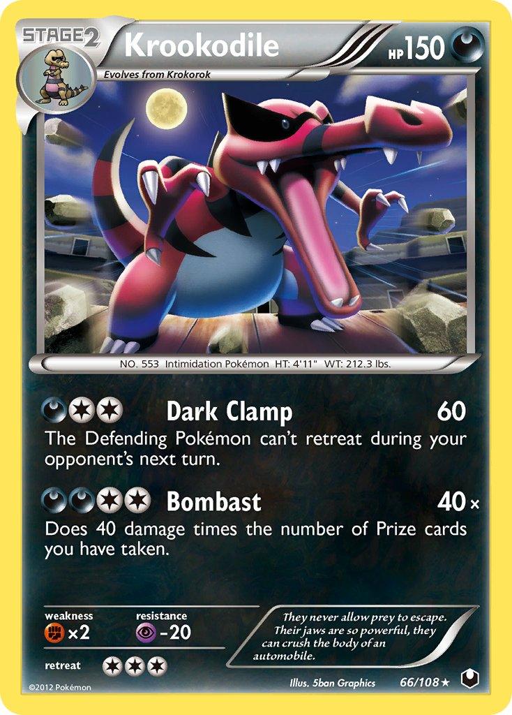 Krookodile (66/108) (Cosmos Holo) (Blister Exclusive) [Black & White: Dark Explorers] - Doe's Cards