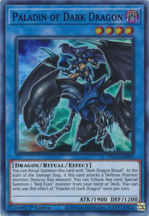 Paladin of Dark Dragon (Blue) [DLCS-EN069] Ultra Rare - Doe's Cards