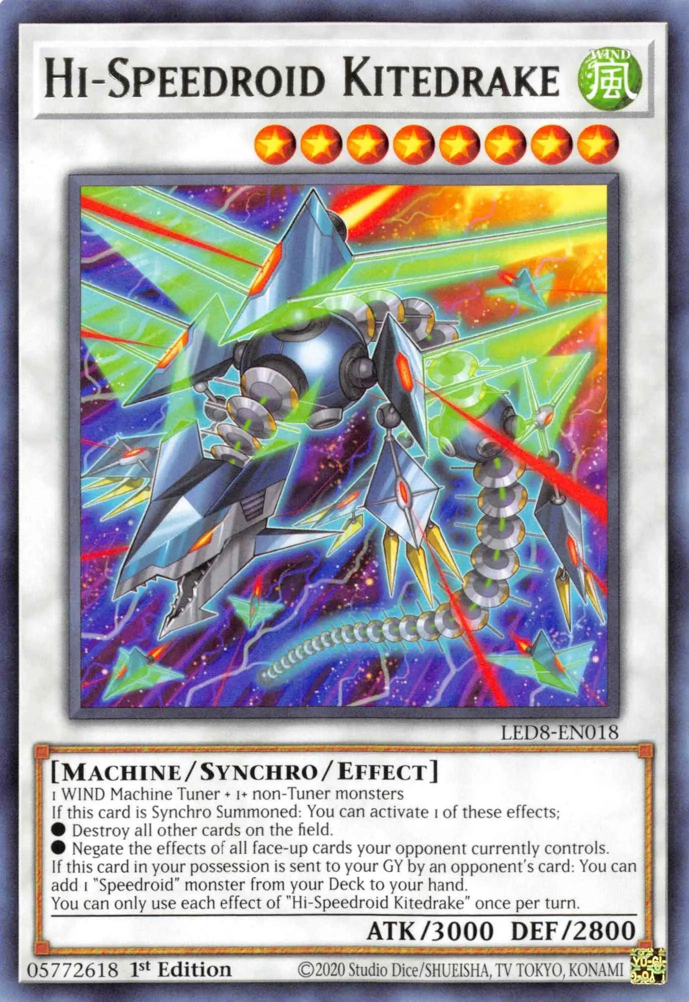 Hi-Speedroid Kitedrake [LED8-EN018] Rare - Doe's Cards