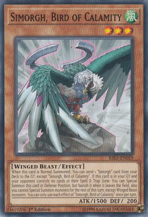 Simorgh, Bird of Calamity [RIRA-EN019] Common - Doe's Cards