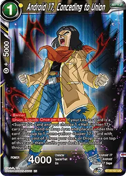 Android 17, Conceding to Union (BT14-107) [Cross Spirits] - Doe's Cards