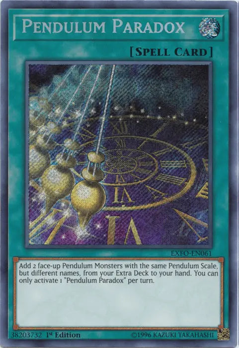 Pendulum Paradox [EXFO-EN061] Secret Rare - Doe's Cards