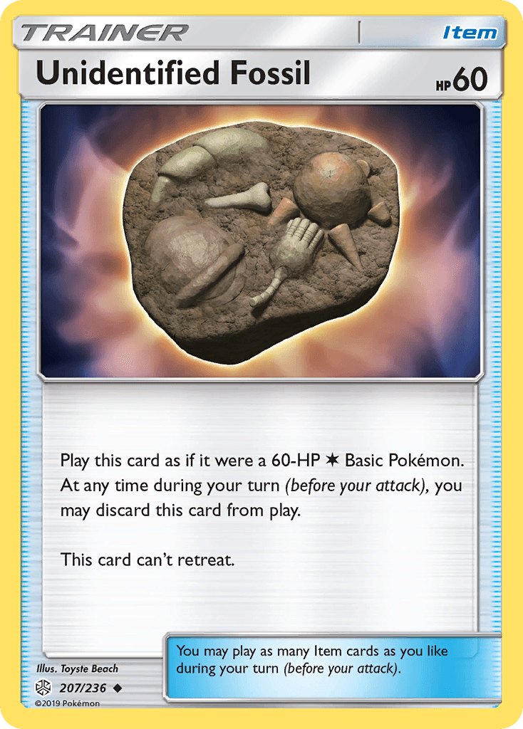 Unidentified Fossil (207/236) [Sun & Moon: Cosmic Eclipse] - Doe's Cards