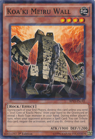 Koa'ki Meiru Wall [BP03-EN081] Shatterfoil Rare - Doe's Cards