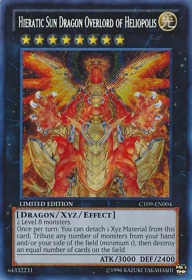 Hieratic Sun Dragon Overlord of Heliopolis [CT09-EN004] Secret Rare - Doe's Cards