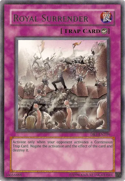 Royal Surrender [DR3-EN239] Rare - Doe's Cards