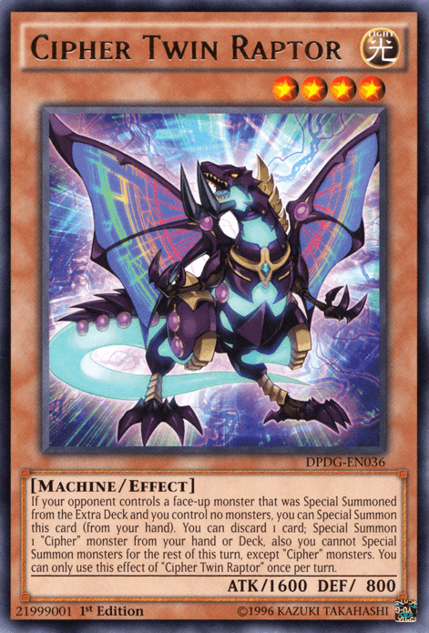 Cipher Twin Raptor [DPDG-EN036] Rare - Doe's Cards