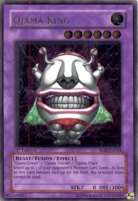 Ojama King [SOD-EN034] Ultimate Rare - Doe's Cards