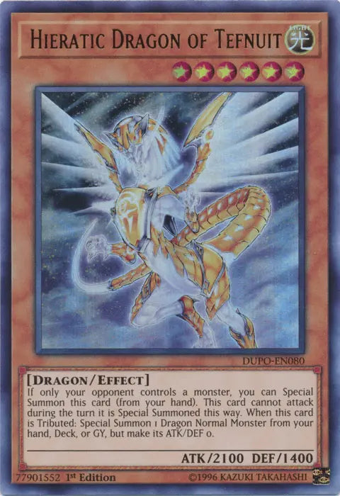 Hieratic Dragon of Tefnuit [DUPO-EN080] Ultra Rare - Doe's Cards