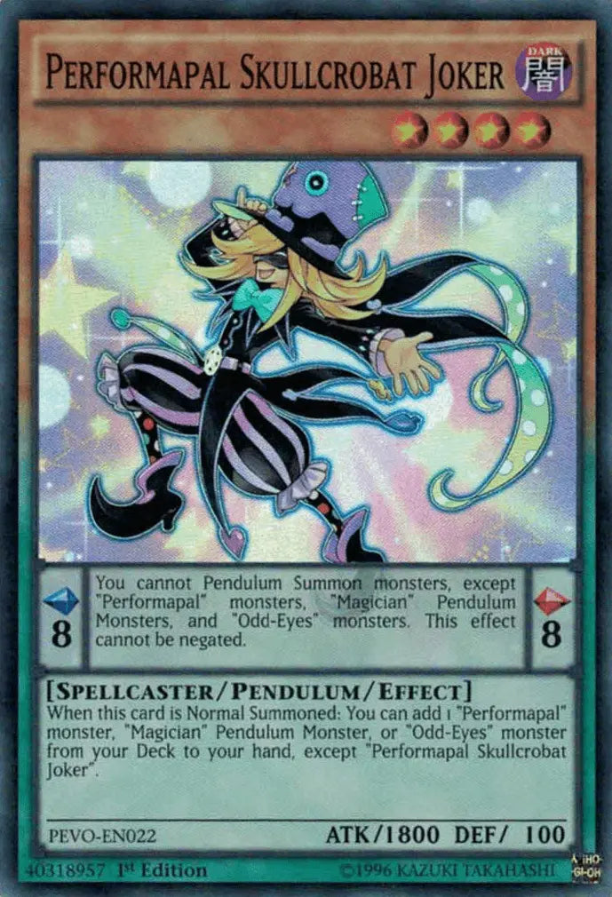 Performapal Skullcrobat Joker [PEVO-EN022] Super Rare - Doe's Cards