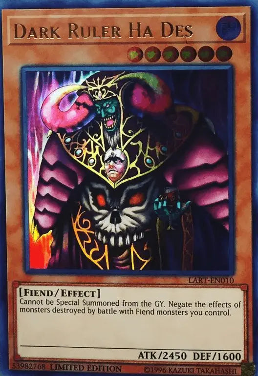 Dark Ruler Ha Des [LART-EN010] Ultra Rare - Doe's Cards