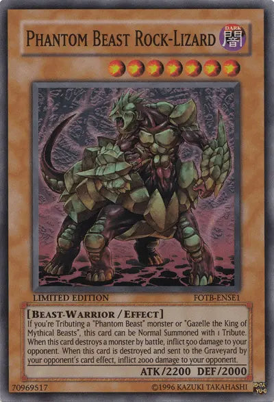 Phantom Beast Rock-Lizard [FOTB-ENSE1] Super Rare - Doe's Cards