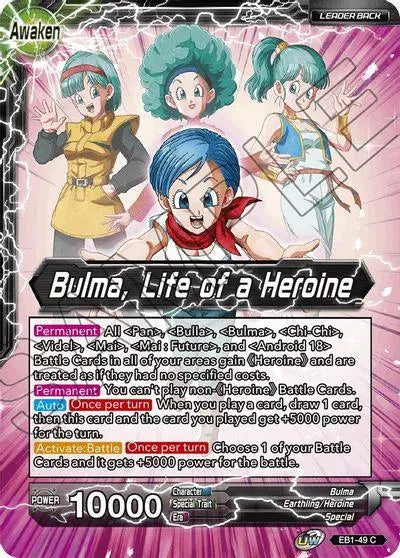 Bulma // Bulma, Life of a Heroine (EB1-49) [Battle Evolution Booster] - Doe's Cards