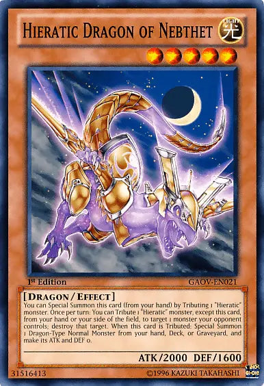 Hieratic Dragon of Nebthet [GAOV-EN021] Common - Doe's Cards