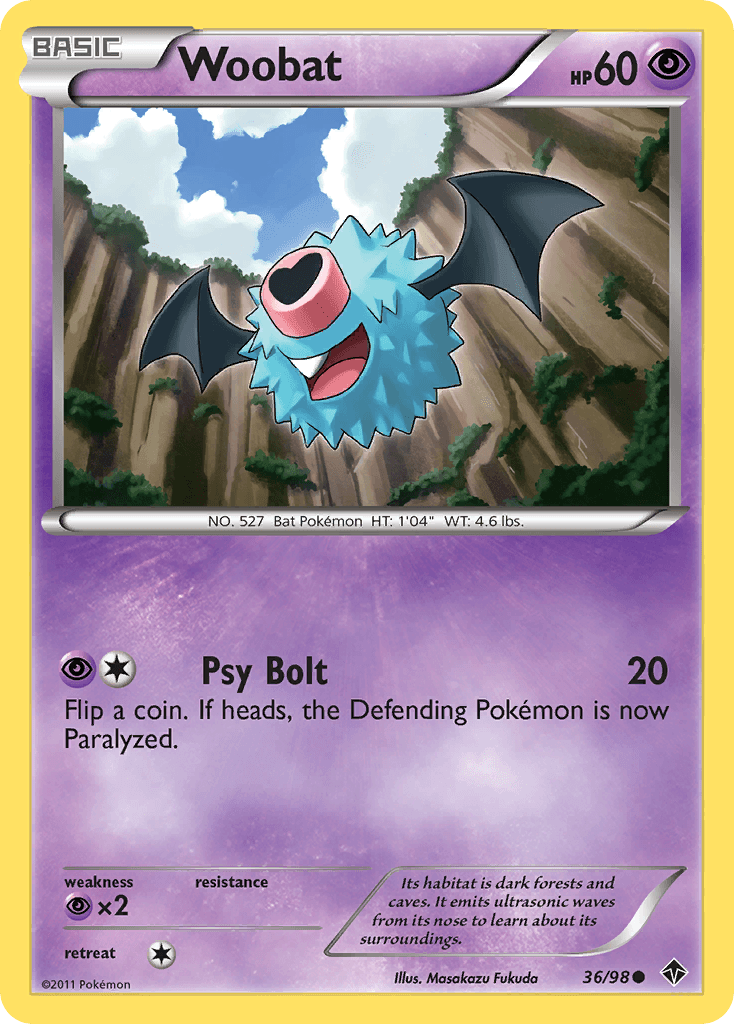 Woobat (36/98) [Black & White: Emerging Powers] - Doe's Cards