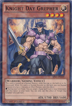 Knight Day Grepher [BP03-EN109] Shatterfoil Rare - Doe's Cards