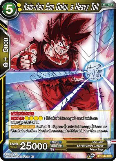 Kaio-Ken Son Goku, a Heavy Toll (EB1-44) [Battle Evolution Booster] - Doe's Cards